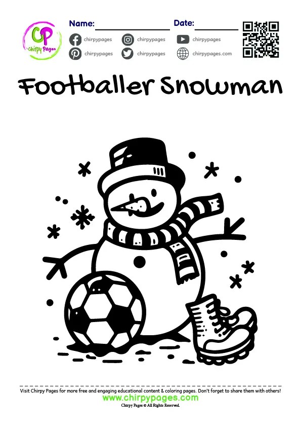 Snowman coloring pages winter fun with sporty snowman