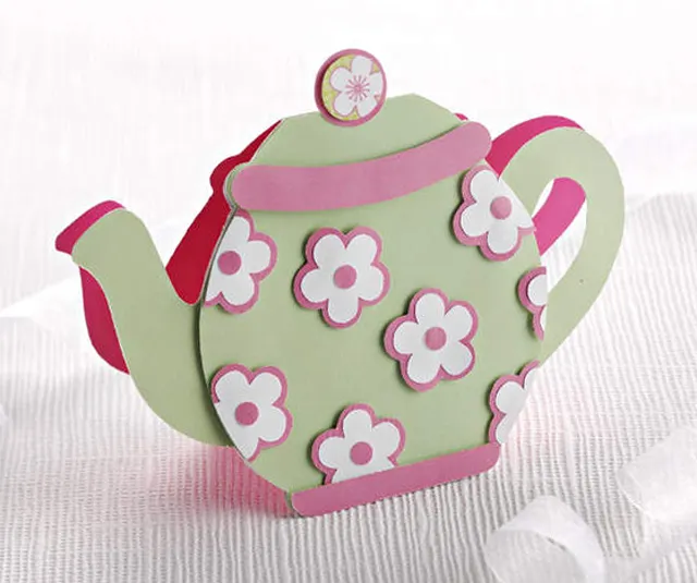 Free teapot card template