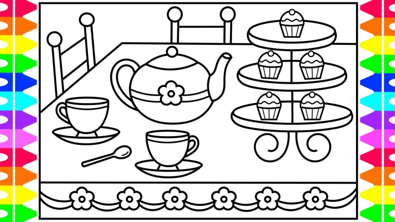 How to draw a teapot for kids ðððâïteapot drawing for kids teapot coloring page for kids