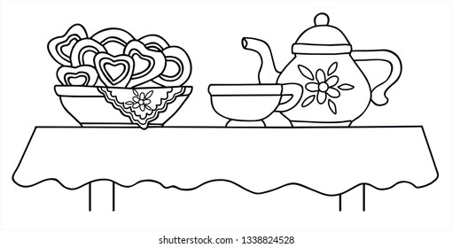 Teapot coloring pages images stock photos d objects vectors