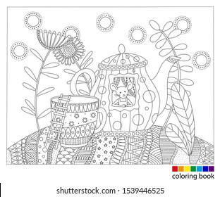 Teapot coloring pages images stock photos d objects vectors