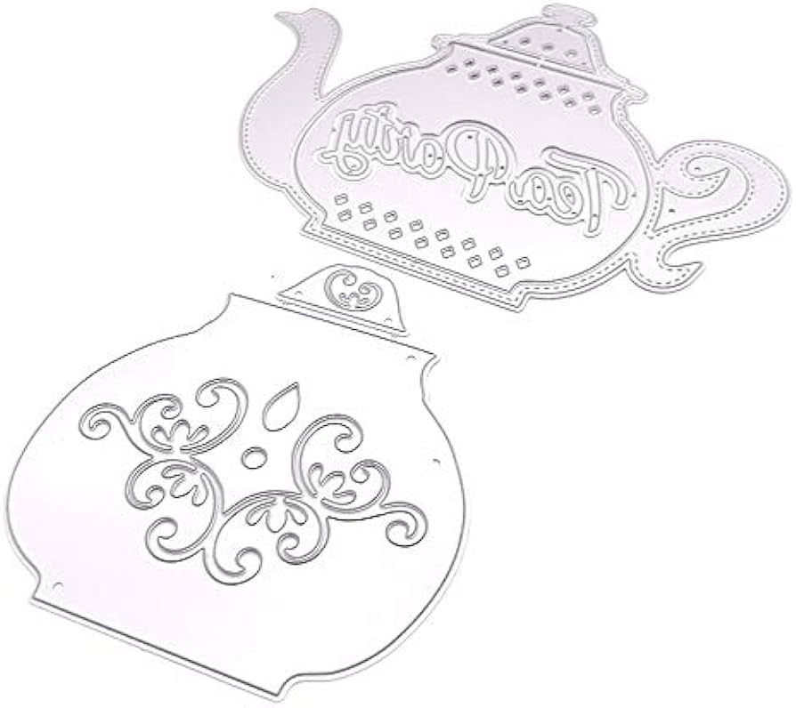 Kscraft teapot tea cup metal cutting dies stencils for diy scrapbooking decorative embossing diy paper cards arts crafts sewing