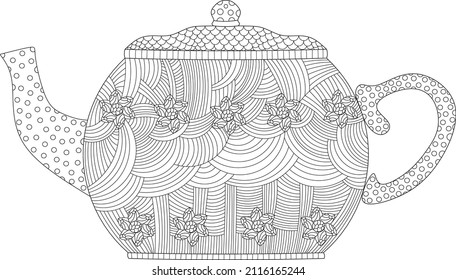 Teapot coloring pages images stock photos d objects vectors