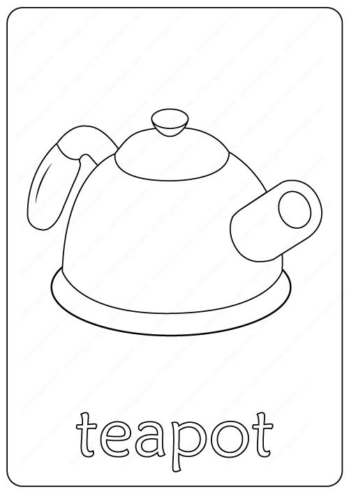 Printable teapot coloring page â book pdf coloring pages nursery rhymes preschool crafts tea pots