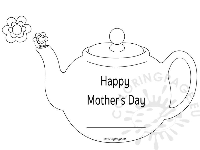 Free printable teapot card template