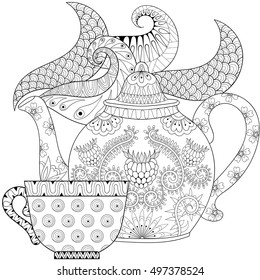 Teapot coloring pages images stock photos d objects vectors