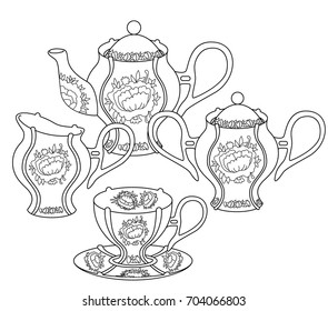 Teapot coloring pages images stock photos d objects vectors