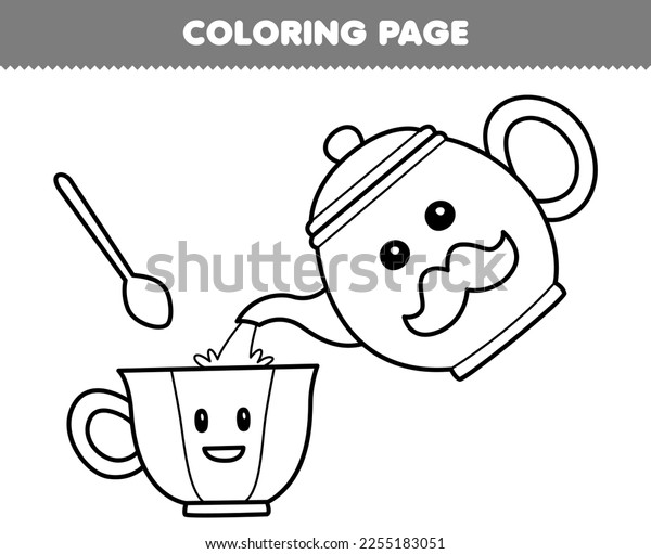 Education game children coloring page cute stock vector royalty free