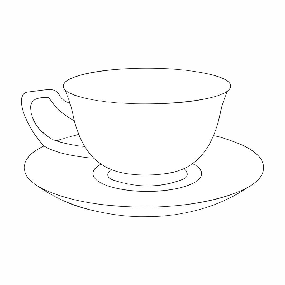 Teacupcoloringpagesprintable templates printable free paper tea cups tea cup drawing