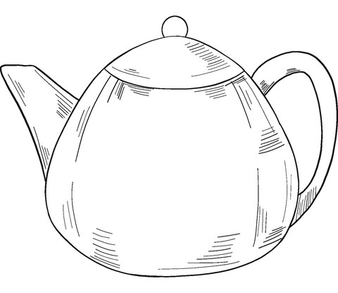 Teapot coloring page free printable coloring pages