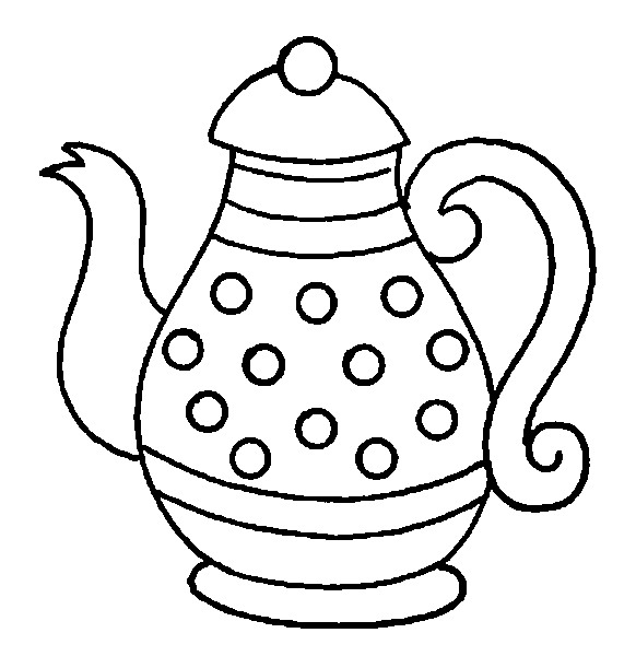 Tea party coloring pages â birthday printable