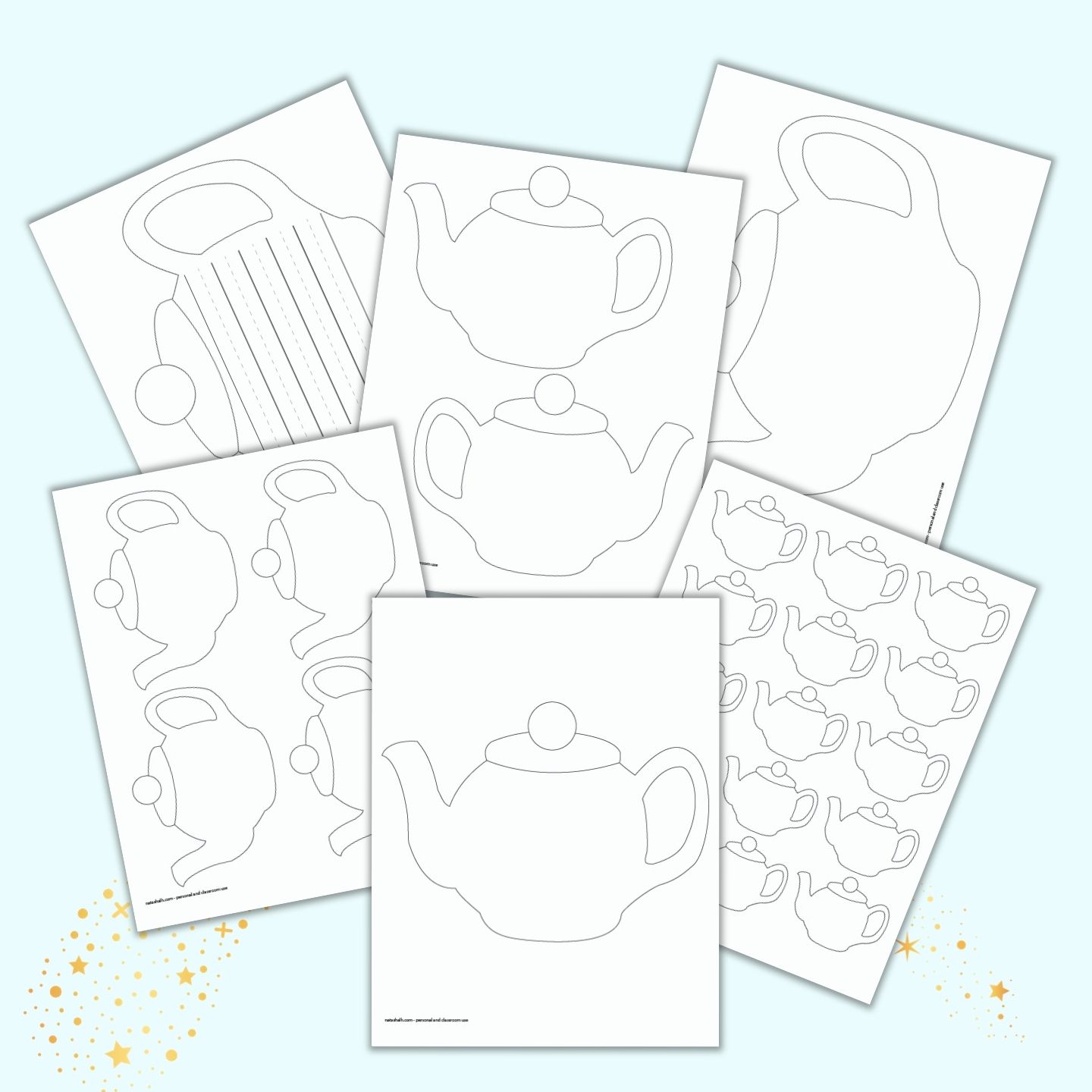 Free printable teapot templates