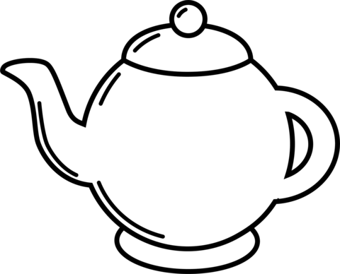 Teapot coloring page free printable coloring pages