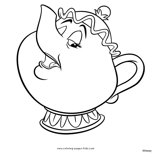 Beauty and the beast coloring pages