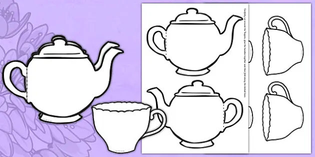 Mothers day teapot card template primary craft resources