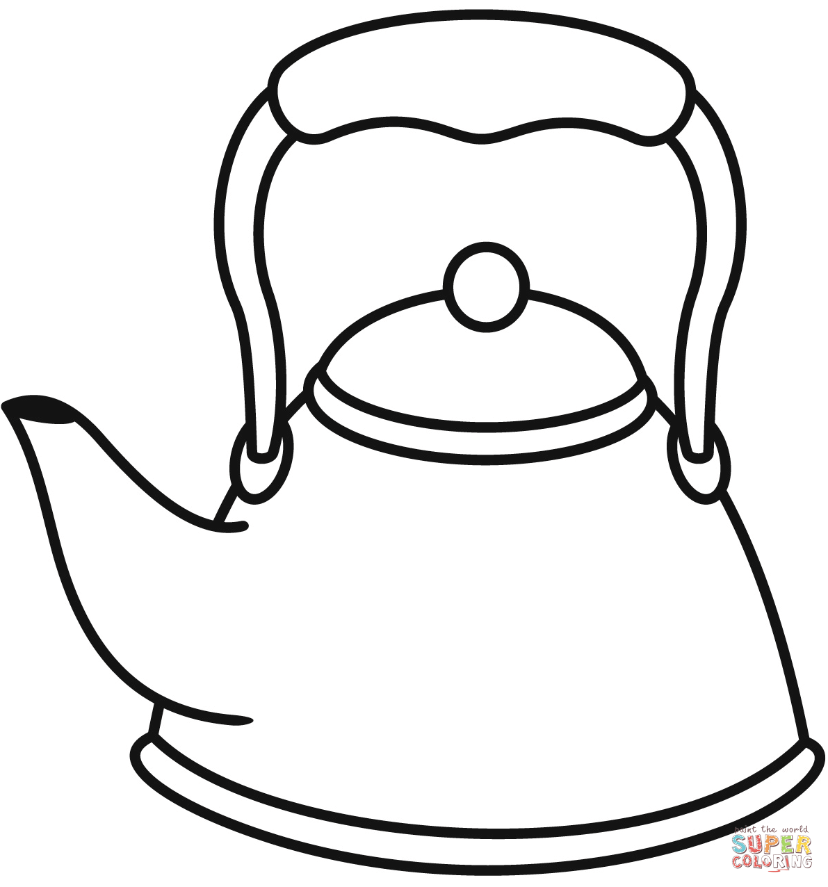 Teapot coloring page free printable coloring pages