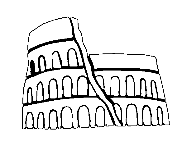 Roman amphitheatre coloring page