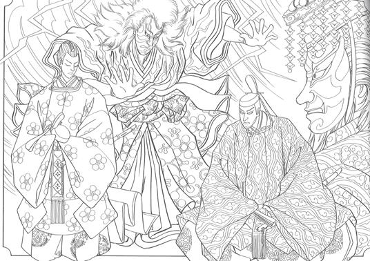 L antica arte del teatro kabuki coloring book