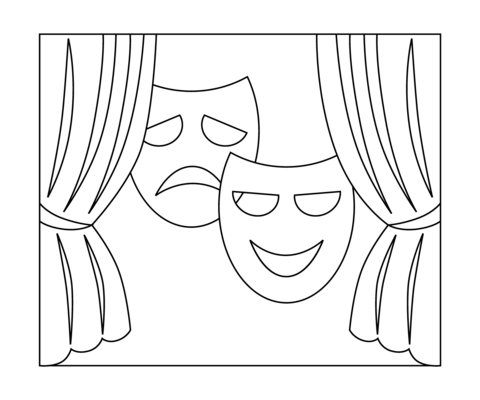 Theater coloring page free printable coloring pages