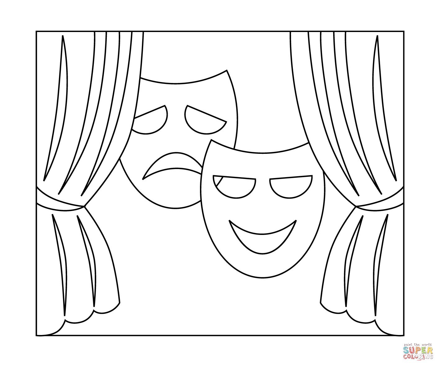 Theater coloring page free printable coloring pages