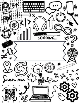 Technology coloring page puter science steam project binder cover