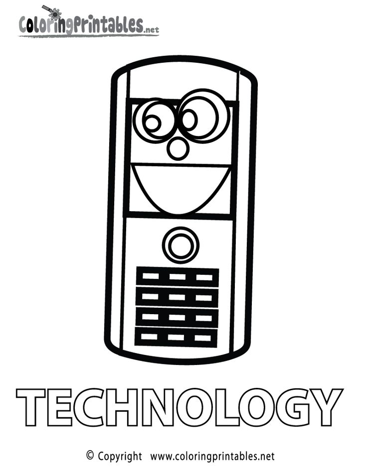 Technology coloring page printable technology coloring pages education