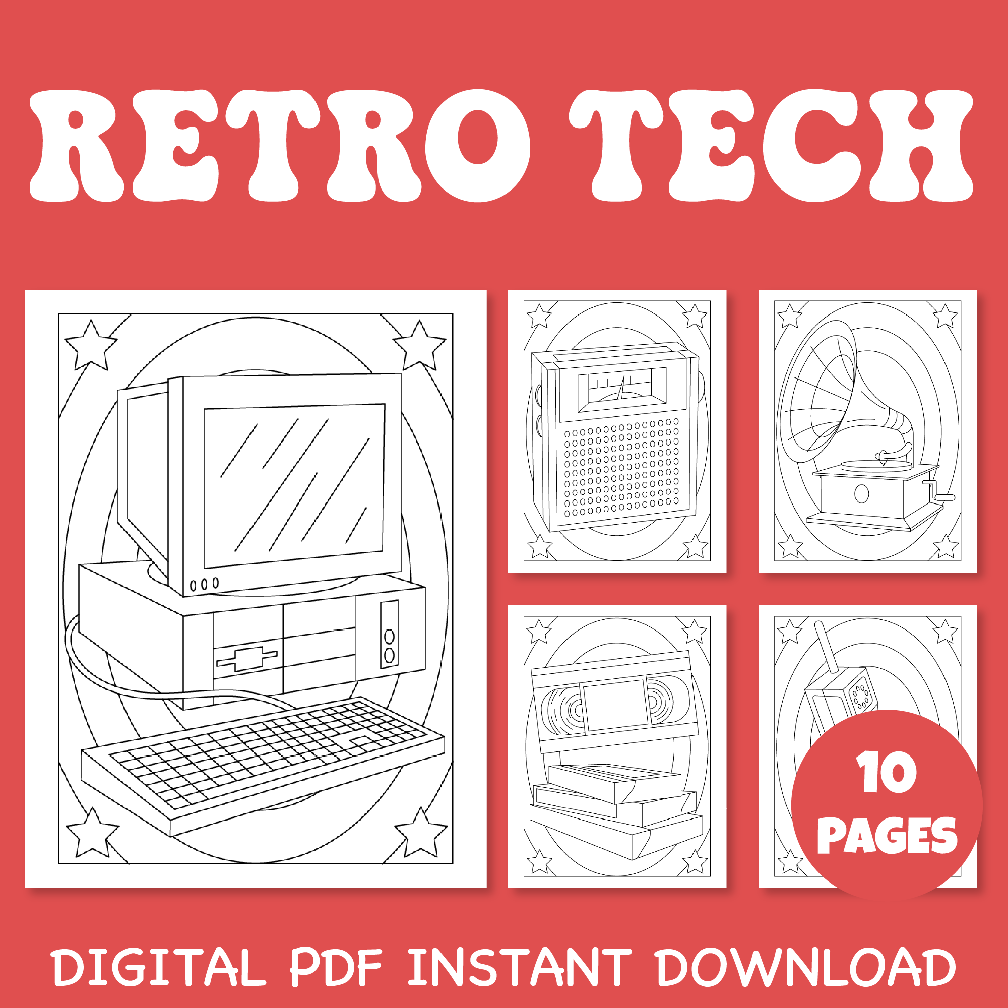 Nostalgia retro technologies such as radio puter