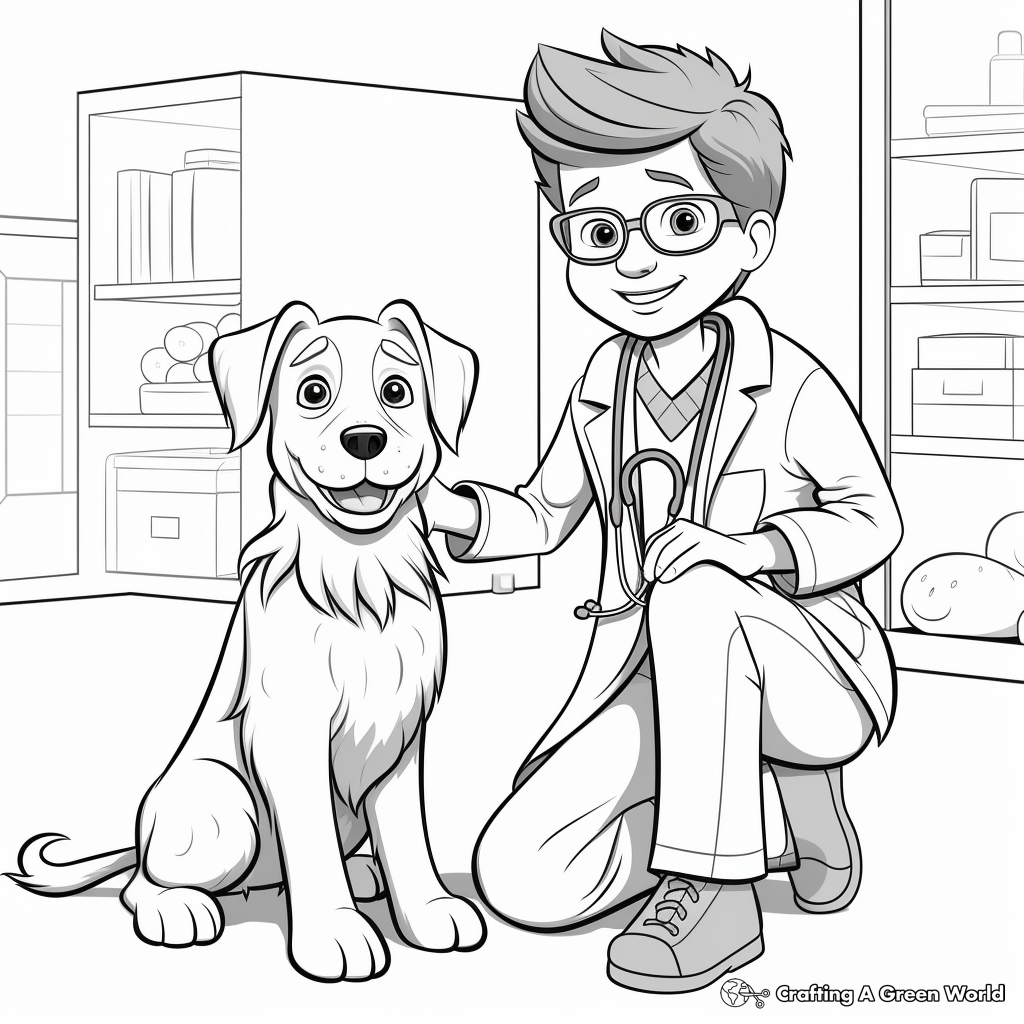 Vet tech coloring pages