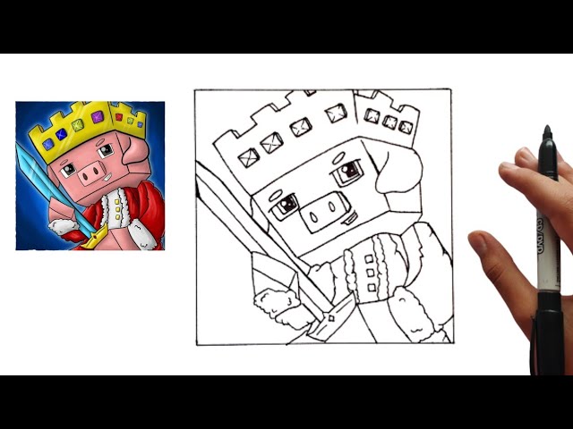 Drawing technoblade minecraft r