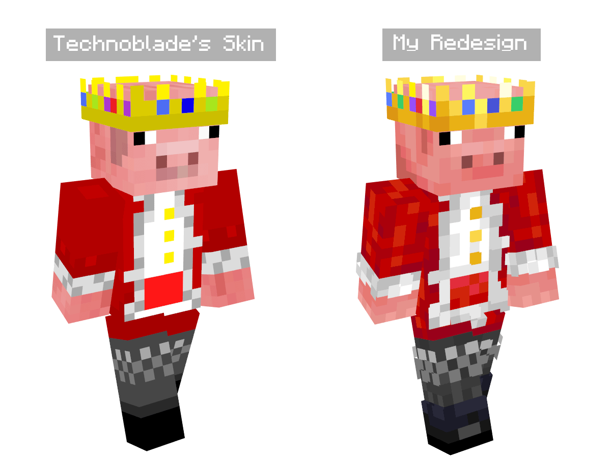 I tried redesigning technoblades skin again what do you think r technoblade