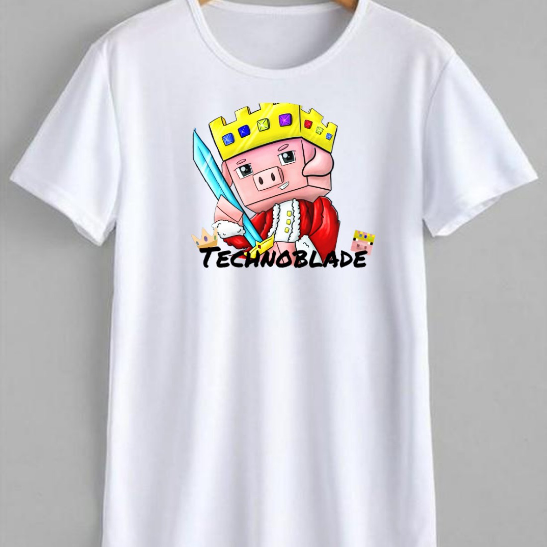 Technoblades minecraft character tshirt print design