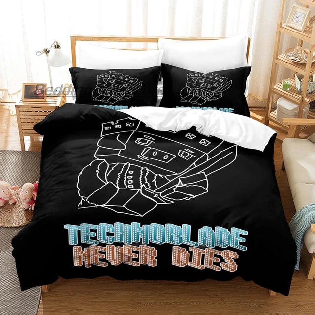 Technoblade bedding et ingle twin full queen king ize bed et aldult kid bedroom duvetcover et d print anime bed heet et