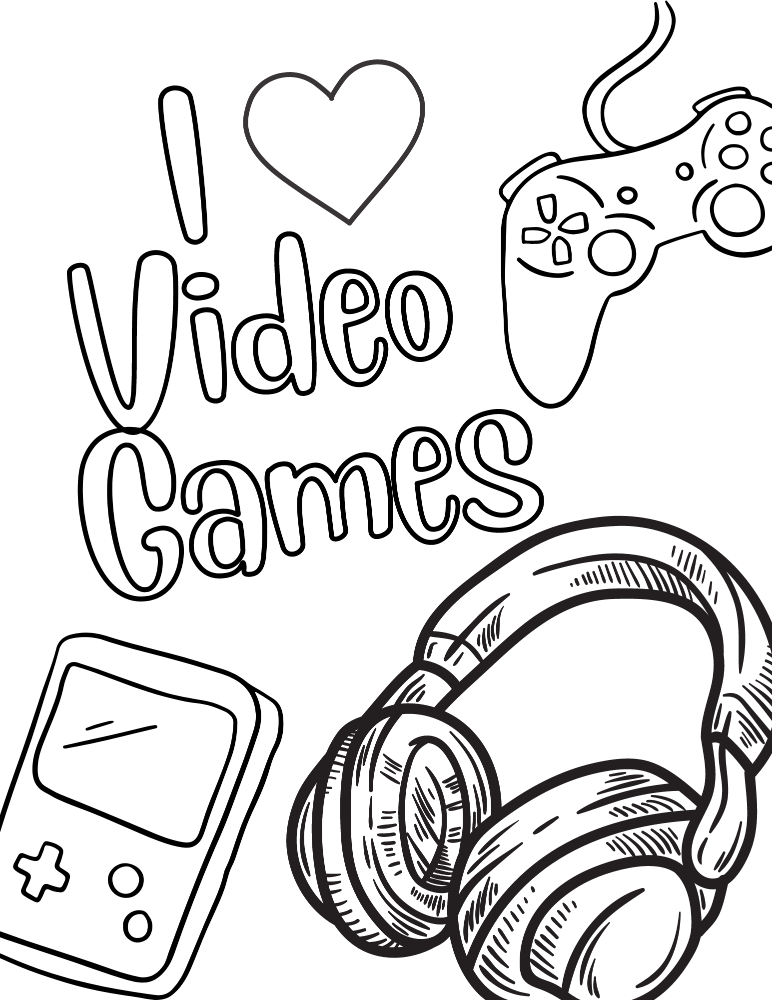 Free gaming coloring pages for your video game fan