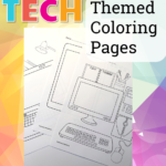 Technology themed coloring pages