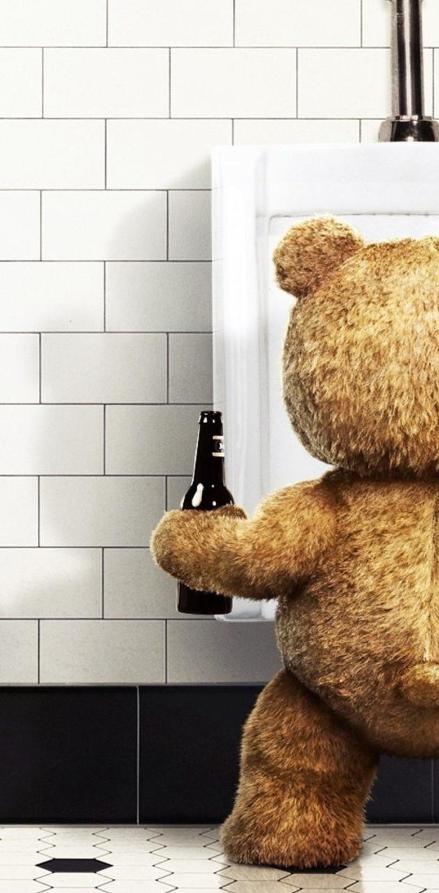 Ted bear wc wallpaper by medophotography