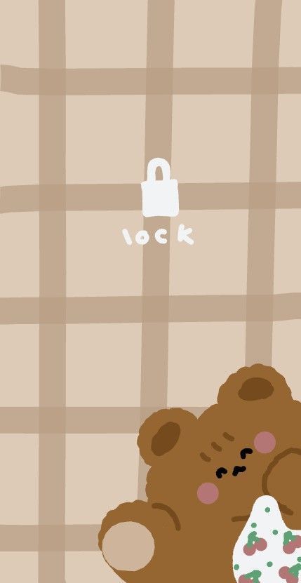 Cute teddy bear phone wallpaper lock screen wallpaper kawaii kartu lucu wallpaper iphone