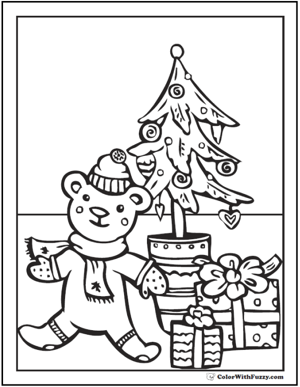 Teddy bear coloring pages for fun