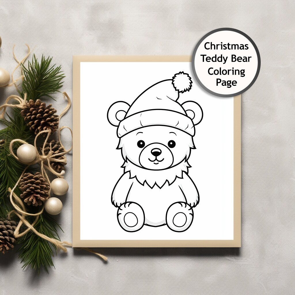 Free printable teddy bear coloring pages