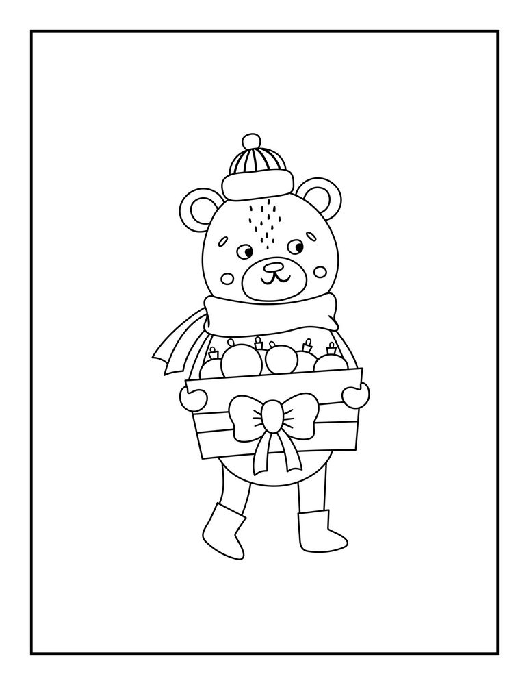 Christmas animal coloring pages north pole christmas