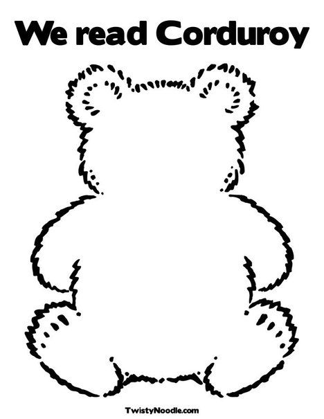 Corduroy pocket template teddy bear coloring pages bear coloring pages teddy bear day