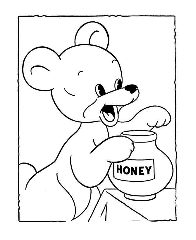 Bluebonkers teddy bear coloring page sheets