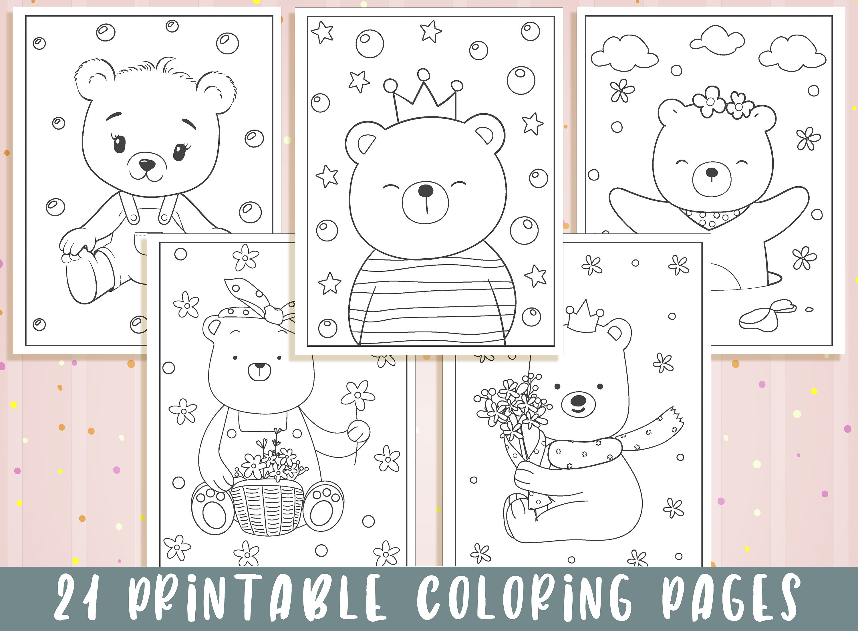 Teddy bears coloring