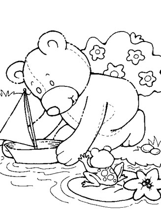 Teddy bears coloring page