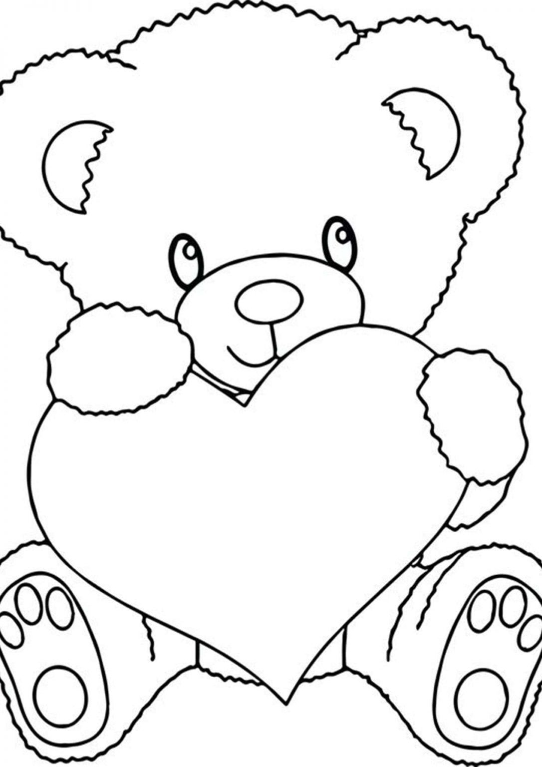 Free easy to print bear coloring pages valentine coloring pages teddy bear coloring pages bear coloring pages
