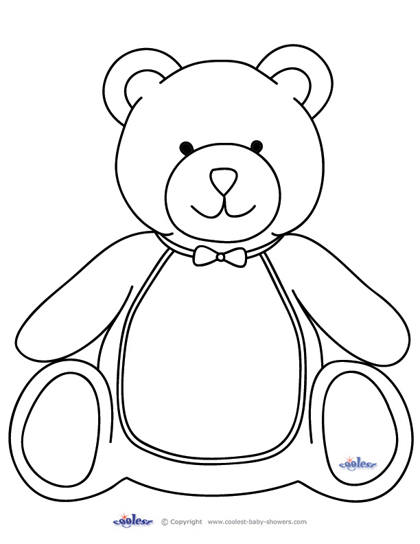 Large printable teddy bear