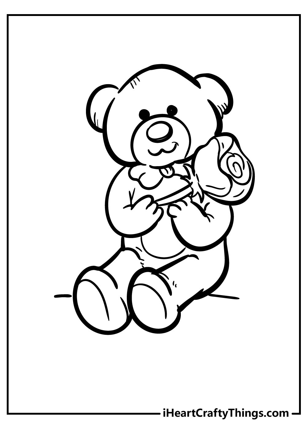 Teddy bear coloring pages free printables