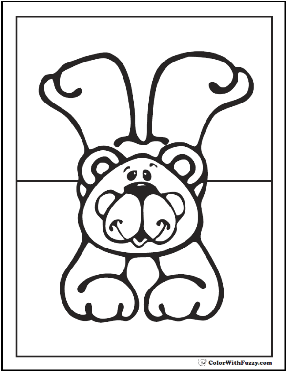 Teddy bear coloring pages for fun