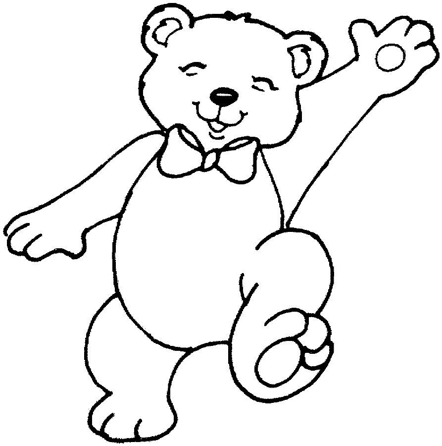 Free printable teddy bear coloring pages for kids