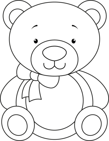 Cute teddy bear coloring page free printable coloring pages