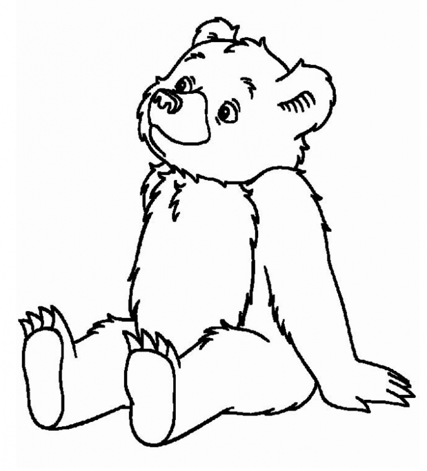 Free printable teddy bear coloring pages for kids